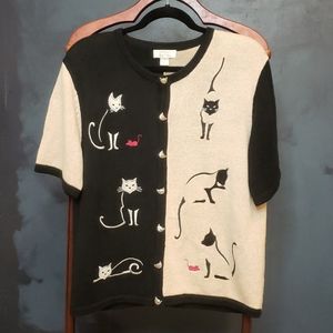 Christopher & Banks Cat Lady Cardigan Sweater 😻